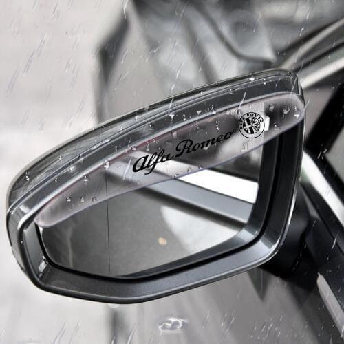 2pcs/lot Universal PVC Car Rearview Mirror Rain Shade Rainproof Blades For Alfa Romeo Mito 147 156 159 166 Car-Styling
