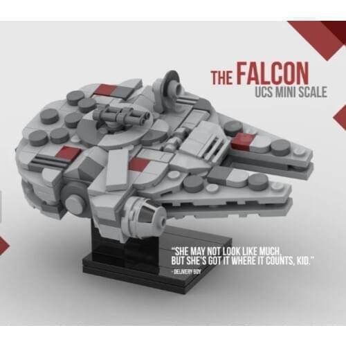 2020 MOC technology model building block Mini Millennium Falcon DIY Educational Toy Gift compatible particle assembly