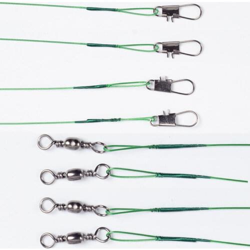 24PCS Front Wire Lure Anti-bite Line Front Wire Stainless Steel Wire Rope Fishing Big Fish Anti-winding Fishing Supplies Tackle