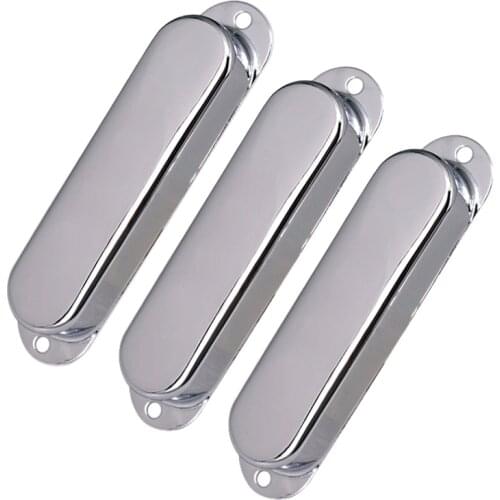 3Pcs Chrome Metal Sealed ST Strat Guitar Pickup Covers 3 Closed Single Coil Pickup Cover for Stratocaster