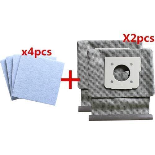 4*motor cotton filter +2*Washable LG vacuum cleaner bags dust bag replace for LG V-743RH V-2800RH V-2800RB V-2800RY V-2810