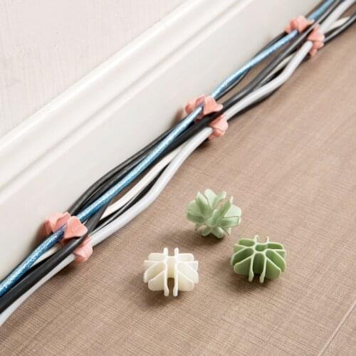 8pcs PC TV Computer Wire holder cable organizer Winder Wire Wrap Cord Mount Management Cable Holder Clips