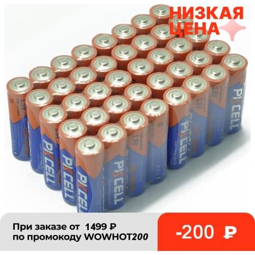 40 x PKCELL AA 1.5V LR6 MN1500 Alkaline Dry High Capacity Battery for Camera Flashlight