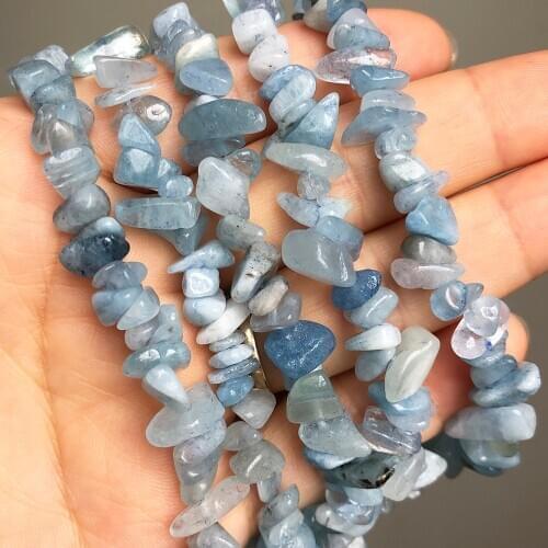 5-8mm Irregular Aquamarines Freeform Gravel Stone Natural Chips Loose Spacer Beads For Jewelry DIY Making Bracelet Accessories