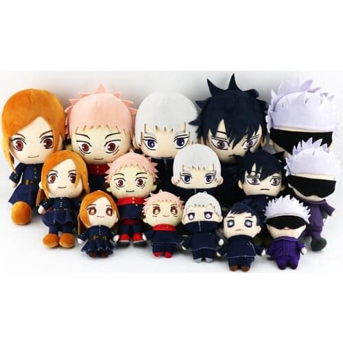 5pcs/set Jujutsu Kaisen Plush Toys Itadori Yuji Gojo Satoru Kugisaki Nobara Stuffed Dolls Anime Figure Toy