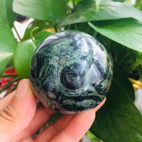 50-55MM Natural gemstone sphere Malachite Stone Crystal Ball