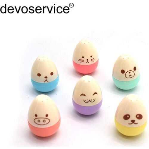 6Pcs/Lot Mini Egg Modeling Highlighter Kawaii Smiley Face Color Marker Pen For Students Stationery Gifts Office School Supplies