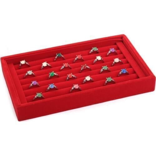 80% HOT SALES！！！Ring Ear Stud Tray Holder Jewelry Accessory Display Stand Storage Case Organizer