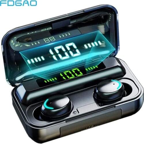 For Bluetooth 5.1 Wireless Earphone LED Display Mic Waterproof TWS Headsets Charging Case Hi-FI Deep Bass Stereo Touch Control