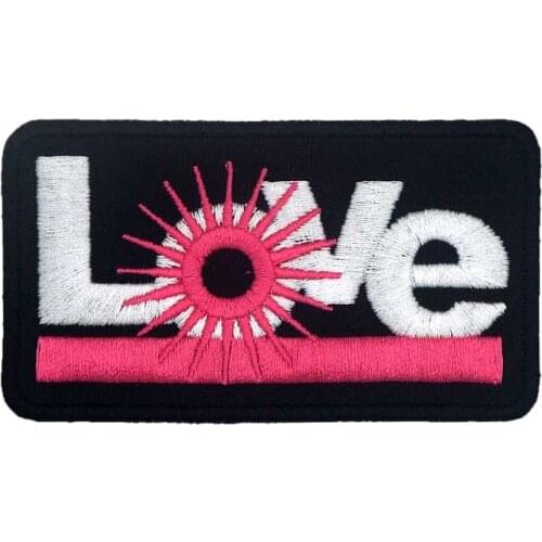 LOVE Name Tags Patch Embroidered Punk Biker Clothes Apparel Accessories Badge
