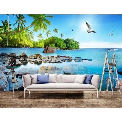 Photo wall paper Sea view island TV background wall wallpaers for living room bedroom stereoscopic 3d wallpaper