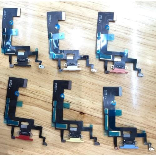 For Apple iPhone XR White/Black/Blue/Red/Yellow/Cocal Color Charging Port Dock Connector Flex Cable