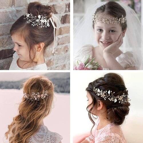 ZMHP236 Bridesmaids Hair Vine Wedding Hair Bands Jewelry Flower Leaf Headband Headpiece Fashion Women Headdress Hairwear Wreath
