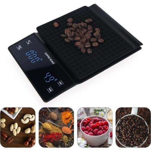 3kg/0.1g Drip Coffee Scale With Timer Portable Electronic Digital Coffee Weight Household Drip Scale Timer LCD Electronic Scale