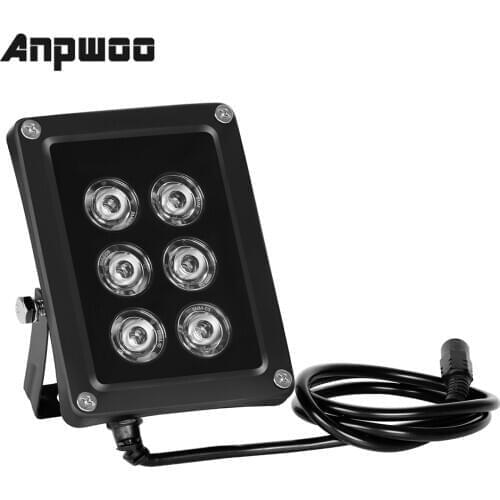 ANPWOO CCTV 6pcs Array LEDS IR illuminator infrared Light Waterproof Night Vision CCTV Fill Light for Surveillance Camera