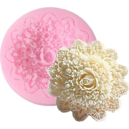 Lace Flower Silicone Fondant Mold Cake Decorating Baking Sugarcraft Mould Decorating Tools Chocolate Gumpaste Candy Clay Moulds