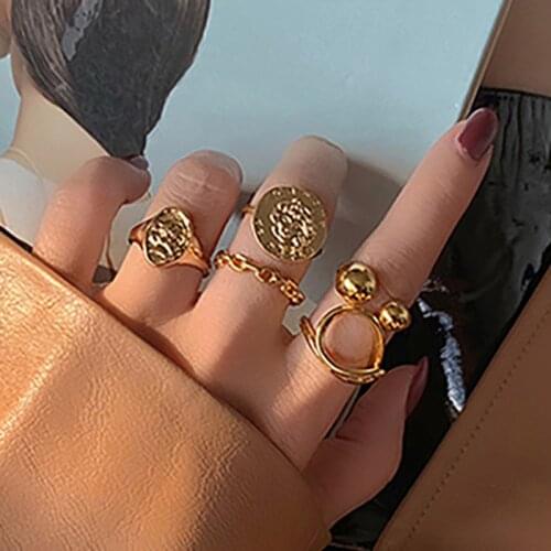 Vienkim Tocona Bohemian sets Knuckle Joint Rings Set for Women Hollow Geonetric Fashion Open Wedding Rings 2021 Accessories
