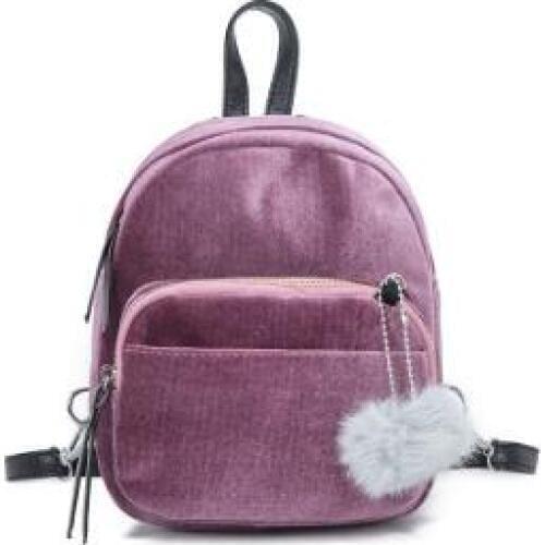 The new Korean version of gold velvet fashion backpack female travel backpack