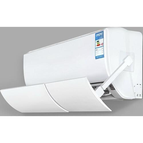 New PP Adjustable Anti Direct Blowing Air Conditioner Wind Shield & 2 Rods & 2 Traceless Adhesives Home Baffle Deflector