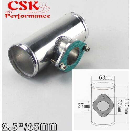 2.5" 63mm Type R RS RZ BOV Blow Off Valve Flange Adapter Polished Aluminum Pipe