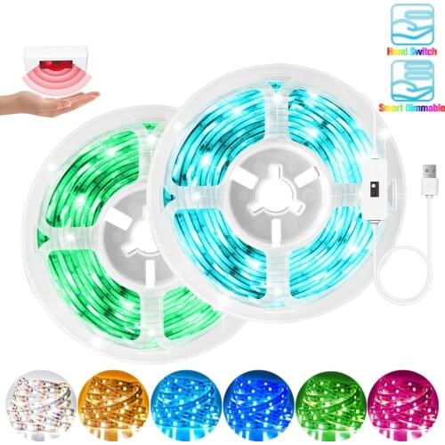 Hand Sweep Sensor LED Light Strip Sensor with Dimmable USB DC 5V SMD2835 LED Light Strip for Kitchen Bedroom Bathroom Night Lamp