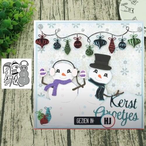 Christmas snowman Metal Cutting Dies for Scrapbooking Steel Craft Die Cut Embossing Paper Card Album Stencil