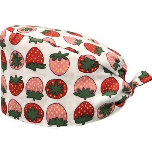 Print Scrubs Hats Laboratory Operator Cap Pet Grooming Agency Work Scrubs Caps Beautician Scrub Hats Lab Hat Health Caps