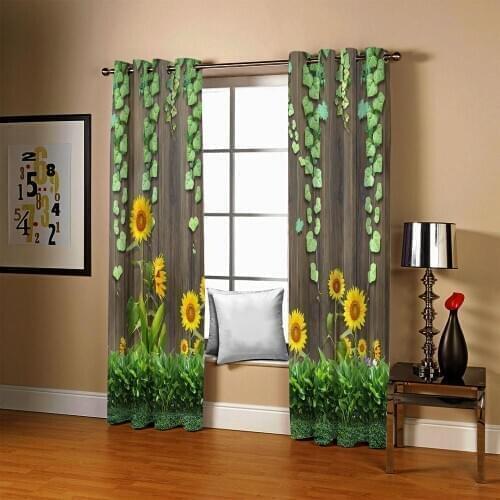 Modern Curtain Blackout Living Room Bedroom Curtains flowers Girls room Curtains Home Hotel Curtain Decoration