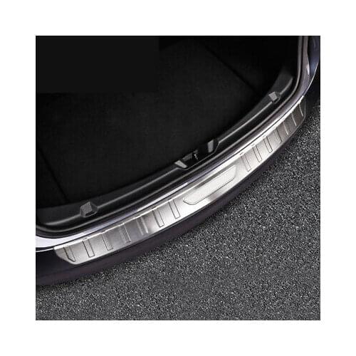 Steel Outer Rear Bumper Protector Sill Plate Cover Trim For Tesla Model 3 18-20