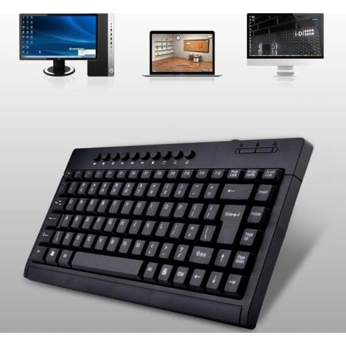 Ultra Thin Wired Keyboard 95 Keys Mini Multimedia USB Keyboard for Laptop PC NK-Shopping