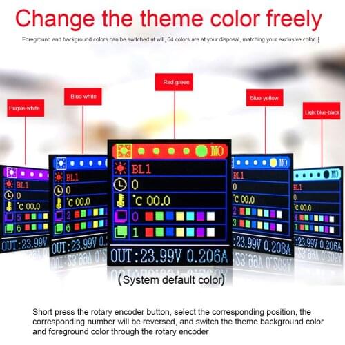 Universal Variable Voltage DC 9V 12V 24V 36V 5A Adjustable Power Supply Color Screen Digital Display Portable Current Buck Boost