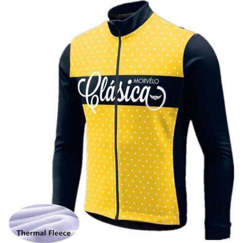 Cycling Jersey long sleeve Jacket pro Ropa ciclismo Bicycle Wear Bike Clothing maillot Morvelo Winter Thermal Fleece Mens 2018