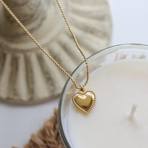 YUN RUO 18 K Gold Color Vintage Heart Pendant Necklace for Woman Jewelry Fashion 316 L Titanium Steel Accessory Not Change Color