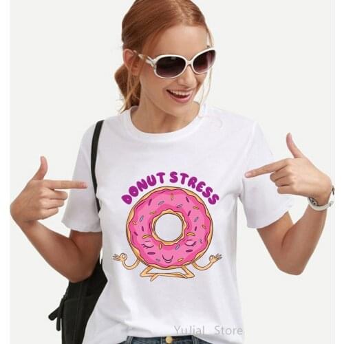 Funny Tshirts Women I Just Really Love Donuts Graphic Print T Shirt Femme Harajuku Shirt Kawaii Clothes Summer Tops Tee Shirt