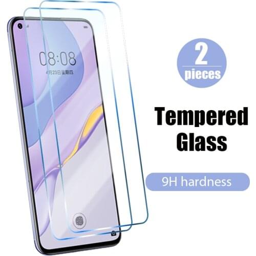 1/2Pcs Full Cover Protective Glass For HuaweiP30Lite P40Lite PSmart Nova6 Tempered Screen Protector For HuaweiP20 P20Lite P20Pro