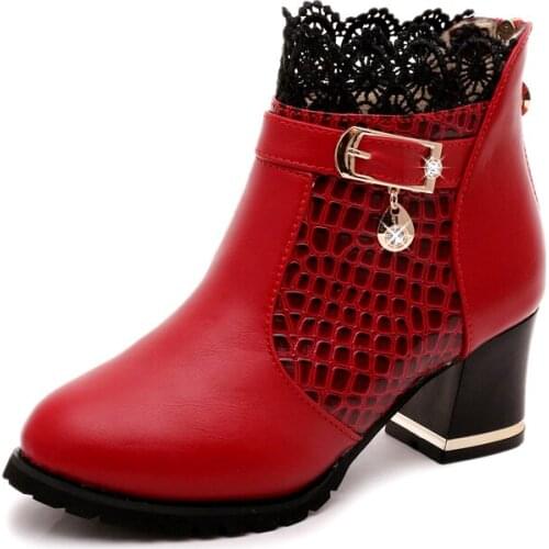 Women High Heel Boots Metallic Rhinestone Casual Ankle Boots For Autumn And Winter 2021 fashion women