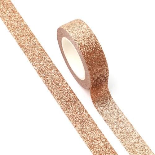 10pcs/Lot Gold powder Washy Tape Glitter Japanese Stationery 15mm* 5 meter Kawaii Paper Scrap-booking Tools Decorative Tape Mask
