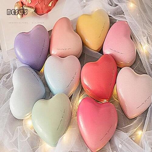 3pcs Candy Colorful Gradient Heart Shaped Iron Gift Box Party Activity Flowers Candy Chocolate Decoration Hanging Gift Box