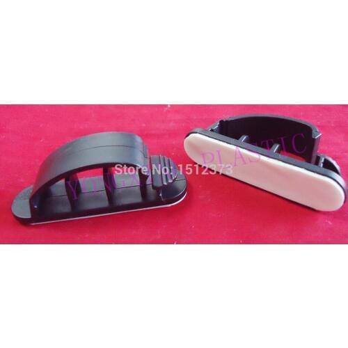 50pcs/lot Plastic arc clamps C2 three hole fix cable with tie mounts