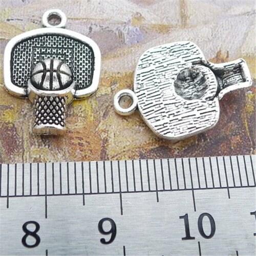 Basketball Hoop Charm Pendants Jewelry Making Finding DIY Bracelet Necklace Earring Accessories Handmade 5pcs