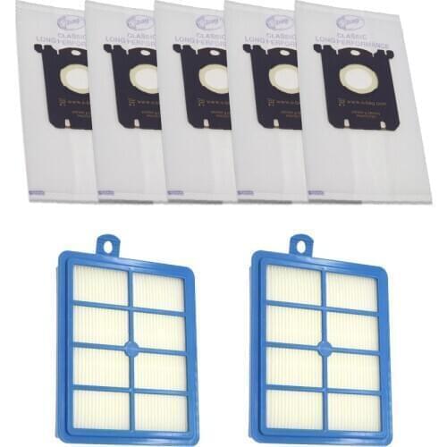 Bpfire Replacement Hepa Filter Dust Bags for Electrolux Vacuum Cleaner Filter Electrolux Hepa and S-BAG for philips bags aeg