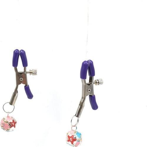 Color Small Bell clip Breast-fed Sex Toys nipple clip nipple genital clamps Flirt Chain clip Erotic Woman Gay SM Products