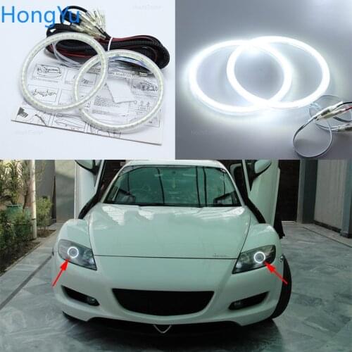 For Mazda RX8 Rx-8 2004-2008 Super Bright white color 3528 SMD led Angel Eyes kit daytime running light DRL