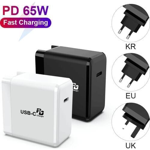 Hot Selling GAN 65W PD Fast Charger USB Type C Wall Charger for iPhone Fast Charge Charger