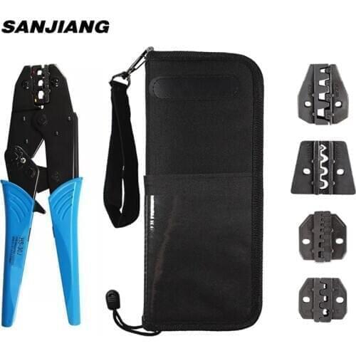 HS-30J plier set multifunctional ratchet connectors crimping tool Kit 0.5-6mm² wire crimping pliers with four different jaws