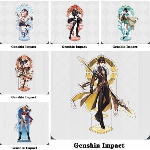 Game Genshin Impact New Character Tartaglia Gan Yu Zhongli Project Cosplay Acrylic Stand Genuine Kids Anime Accessories Hallowee