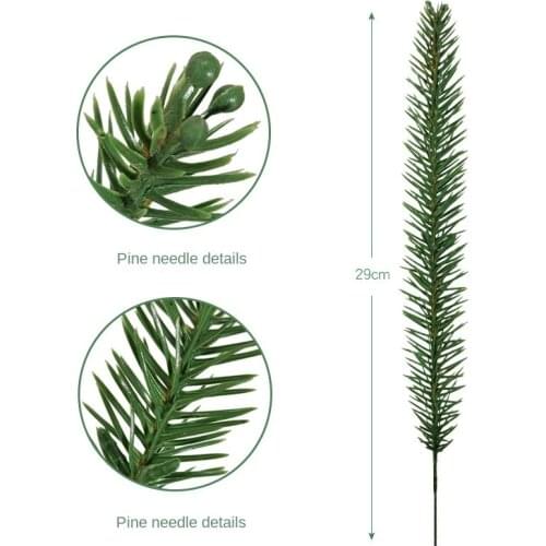 Artificial Pine Needles, Christmas Tree Decoration, Green Plant Accessories, Plastic Simulation Pine Needles
