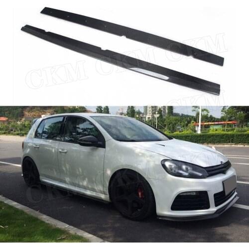 Carbon Fiber Side Skirts Door Bumper Trim Cover Body Kit For Volkswagen VW Golf 6 VI MK6 R20 2010-2013 Car Styling