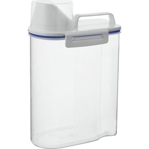 Pet Food Storage Container Airtight Dog Cats Foods Clear Cup Measuring with Container 2.5L R4X6