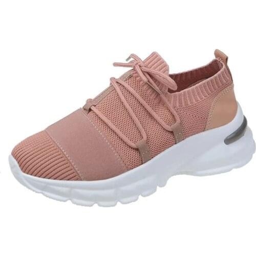 Lace-up Breathable Mesh Sneakers Womens Shoes 2021 autumn Round Toe Women Vulcanized Shoes Fashion New Lightweight Casual Shoes